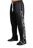 Gorilla Wear Functional Mesh Pants - schwarz/weiß - Bodybuilding und Fitness Hose für Herren mit Logo Aufdruck zum Sport Alltag Freizeit Joggen Laufen bequem leicht, S/M