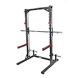 Fuel Fitness Smith Machine Multipresse HR500 mit Klimmzugstange, Multipresse Squat Rack mit geführter Langhantel mit Sicherheitsablagen, Kniebeugeständer mit Klimmzugstange, bis 272kg belastbar