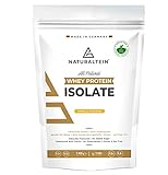 NATURALTEIN Whey Protein Isolate Eiweißpulver I Premium Natural Protein Powder I Ohne Zusatzstoffe I Ohne künstliche Süßstoffe I natürlicher Geschmack I Vanille 1000g I Made in Germany